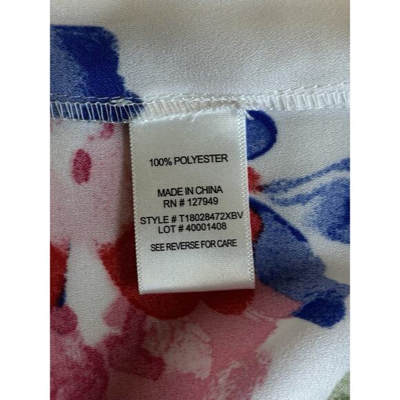 Floral And Ivy Floral Gathered V-neckline Colorful Flowy Babydoll Top Size 2X - Picture 7 of 10